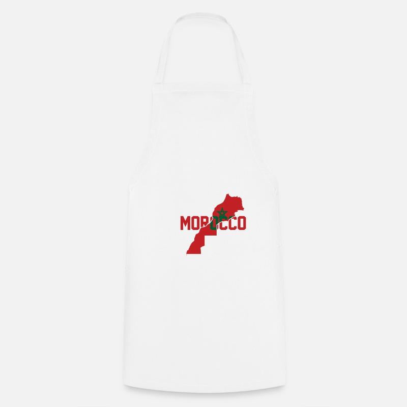 Morocco map - Cooking Apron - white