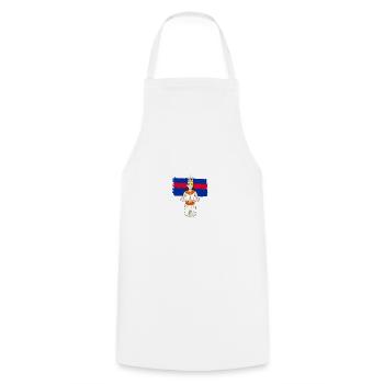Cambodia Tradition Dance Khmer Apsara I Gift - Cooking Apron - white - Front - AI Model Male 185 dark (185cm)