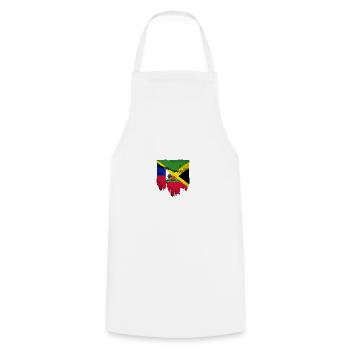Haiti Haitian Jamaica Combination I Gift - Cooking Apron - white - Front - AI Model Male 185 dark (185cm)