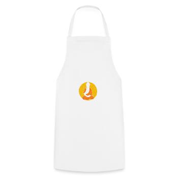 Buddha Monk Namaste Buddhism I Gift - Cooking Apron - white - Front - AI Model Male 185 dark (185cm)