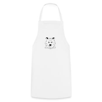 Bär Geometrie - Kochschürze - Weiß - Vorne - AI Model Male 185 dark (185cm)