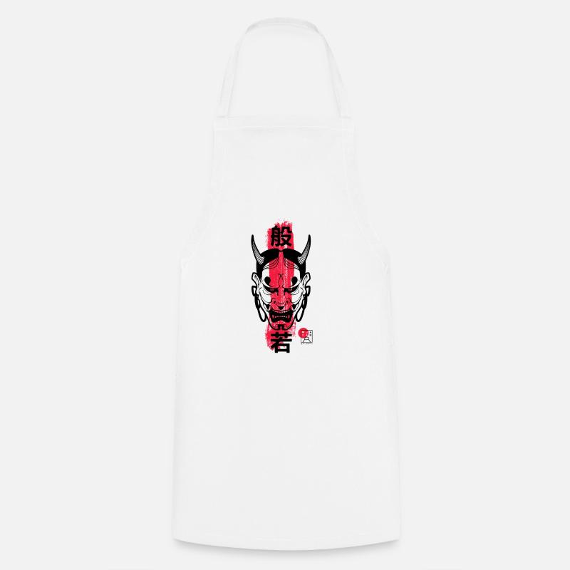 Masque Hannya - Tablier de cuisine - blanc