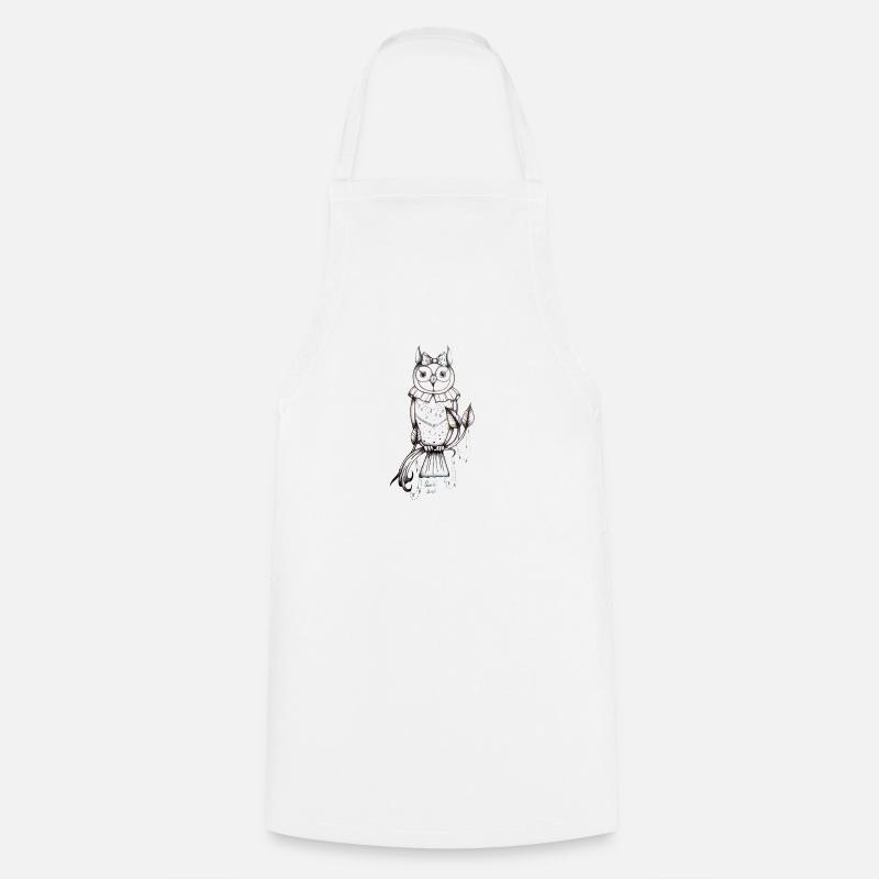 owl - Cooking Apron - white