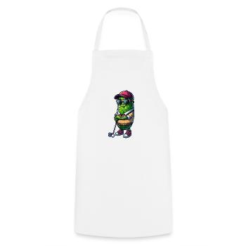 Chill Vibes Funny Golf Pickle Style - Kochschürze - Weiß - Vorne - AI Model Male 185 dark (185cm)