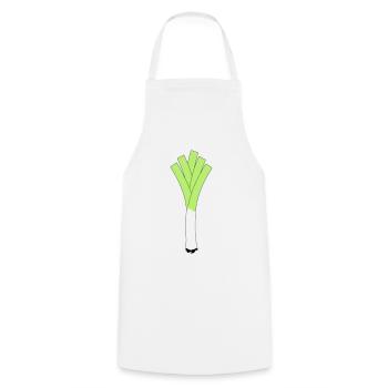 Fitness Poireaux Légumes Larry - Tablier de cuisine - blanc - Devant - AI Model Male 185 dark (185cm)