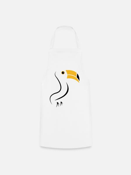 toucan silhouette - Cooking Apron - white