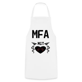 MFA mit Herz Geschenk Medizin Spruch - Kochschürze - Weiß - Vorne - AI Model Male 185 dark (185cm)