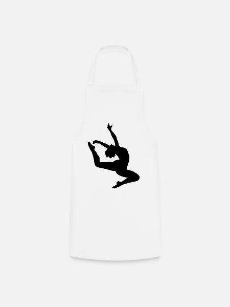 Jumping girl - Cooking Apron - white