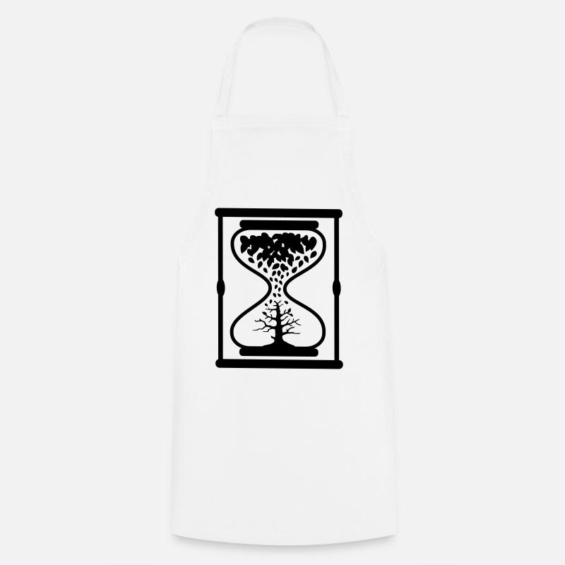 sablier - Tablier de cuisine - blanc