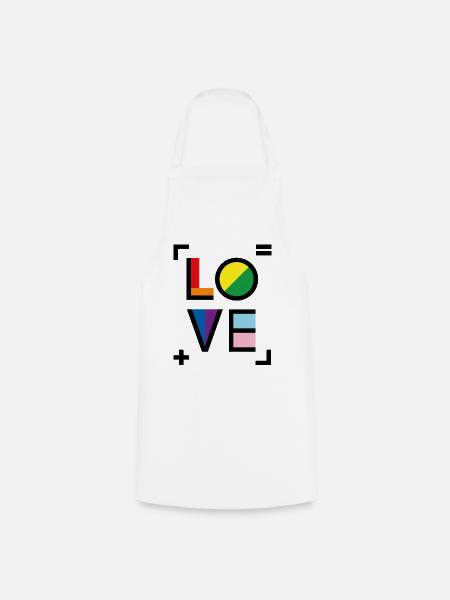 Liebe - Gleichheit und Liebe - Kochschürze - Weiß