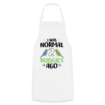 Perruche ondulée - Tablier de cuisine - blanc - Devant - AI Model Male 185 dark (185cm)