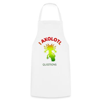 Axolotl - Cooking Apron - white - Front - AI Model Male 185 dark (185cm)