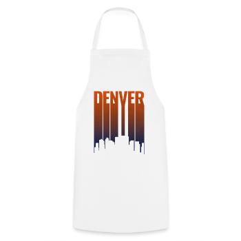 Denver Skyline Gradient - Cooking Apron - white - Front - AI Model Male 185 dark (185cm)