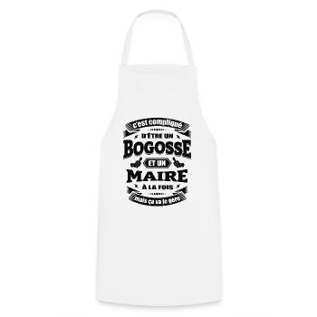 BOGOSSE ET MAIRE - Tablier de cuisine - blanc - Devant - AI Model Male 185 dark (185cm)