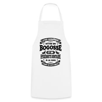 BOGOSSE ET HYGIÉNISTE DENTAIRE - Tablier de cuisine - blanc - Devant - AI Model Male 185 dark (185cm)