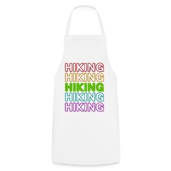 Mountain Hiking Hiking Saying Climbing Hike - Cooking Apron - white - Front - AI Model Male 185 dark (185cm)