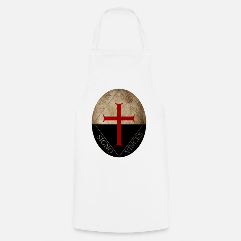 Knights Templar - Cooking Apron - white