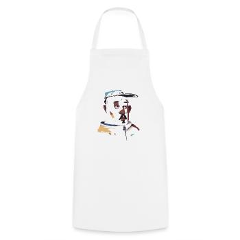 Artistic Black Man with a Snapback - Cooking Apron - white - Front - AI Model Male 185 dark (185cm)