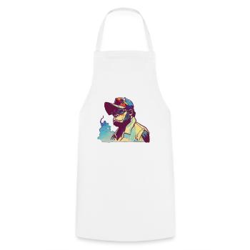 Gorilla with Shades - Cooking Apron - white - Front - AI Model Male 185 dark (185cm)