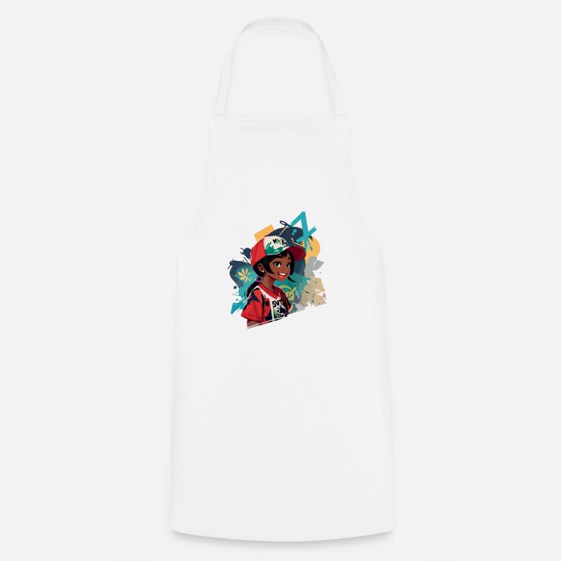 Fille de graffiti - Tablier de cuisine - blanc