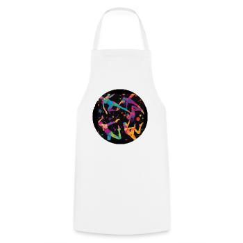 dancer, dancing, illustration, dancer, graffiti - Cooking Apron - white - Front - AI Model Male 185 dark (185cm)