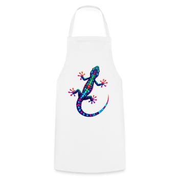 Gecko - Cooking Apron - white - Front - AI Model Male 185 dark (185cm)