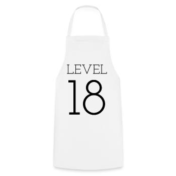 level 18 - Kochschürze - Weiß - Vorne - AI Model Male 185 dark (185cm)