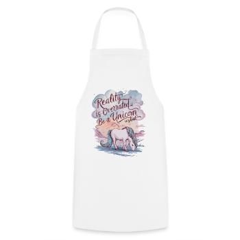 Soyez une licorne - Design de licorne inspirant - Tablier de cuisine - blanc - Devant - AI Model Male 185 dark (185cm)