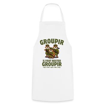 septième compagnie, la septième compagnie, Tassin - Tablier de cuisine - blanc - Devant - AI Model Male 185 dark (185cm)