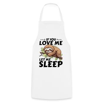 Paresseux Si Tu M’aimes Laissez-moi Dormir Drôle Cadeau - Tablier de cuisine - blanc - Devant - AI Model Male 185 dark (185cm)