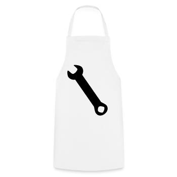 Wrench Silhoue - Cooking Apron - white - Front - AI Model Male 185 dark (185cm)