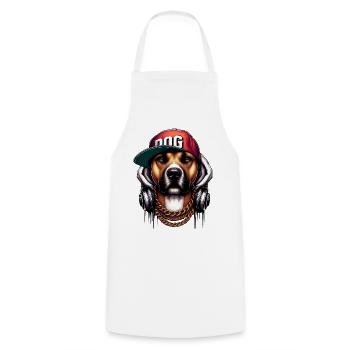 Dog - Cooking Apron - white - Front - AI Model Male 185 dark (185cm)