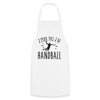 je peux pas j ai handball humour sport - Tablier de cuisine - blanc - Devant - AI Model Male 185 dark (185cm)