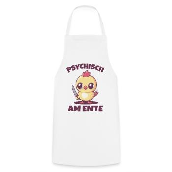 Psychisch am Ente Sarkasmus - Kochschürze - Weiß - Vorne - AI Model Male 185 dark (185cm)