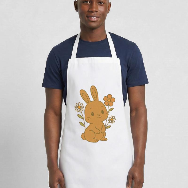 Bunny Bunny Spring Flowers Summer Easter Garden Cooking Apron