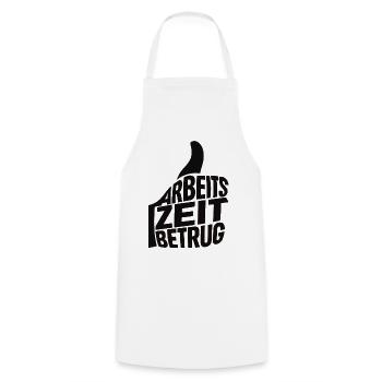Fraude au temps de travail Thumbs Up Mèmes allemands - Tablier de cuisine - blanc - Devant - AI Model Male 185 dark (185cm)