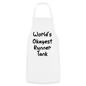 Abstract play of colors on dark background - Cooking Apron - white - Front - AI Model Male 185 dark (185cm)