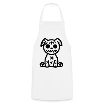 Dog Zombie - Cooking Apron - white - Front - AI Model Male 185 dark (185cm)