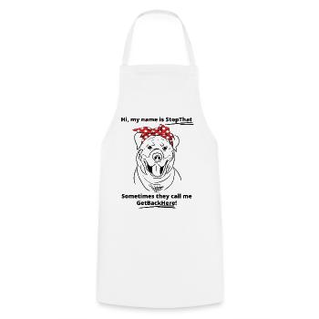 Funny Rottweiler Sketch Line Art Design Bandana - Cooking Apron - white - Front - AI Model Male 185 dark (185cm)