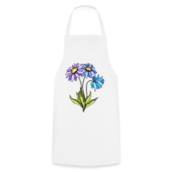 Blumen - Tablier de cuisine - blanc - Devant - AI Model Male 185 dark (185cm)