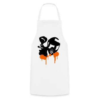 Paintball - Tablier de cuisine - blanc - Devant - AI Model Male 185 dark (185cm)