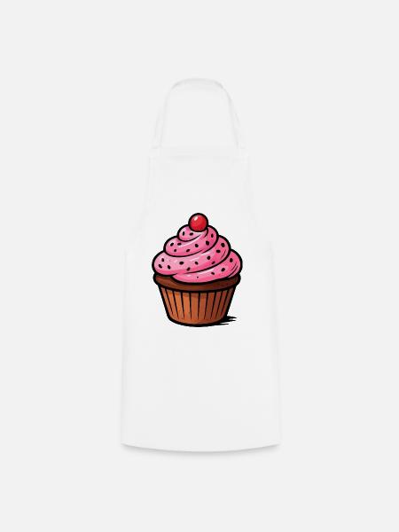 Pink Cupcake  - Kochschürze - Weiß