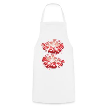 Schützenkönig Tontauben Scheiben Schützenfest - Kochschürze - Weiß - Vorne - AI Model Male 185 dark (185cm)