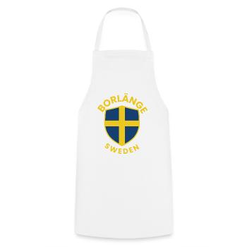 Borlänge Schild Schweden Logo - Kochschürze - Weiß - Vorne - AI Model Male 185 dark (185cm)