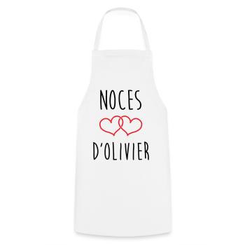 Olivier's wedding 59 years of marriage - Cooking Apron - white - Front - AI Model Male 185 dark (185cm)