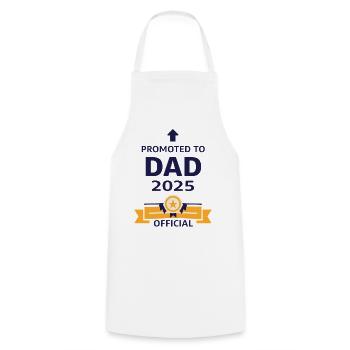 Beförderung zum Vater 2025 - Kochschürze - Weiß - Vorne - AI Model Male 185 dark (185cm)