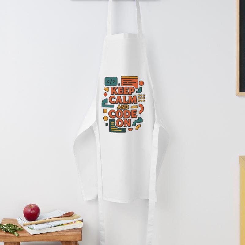 Reste calme et code activé – Chemise de codeur drôle Tablier de cuisine