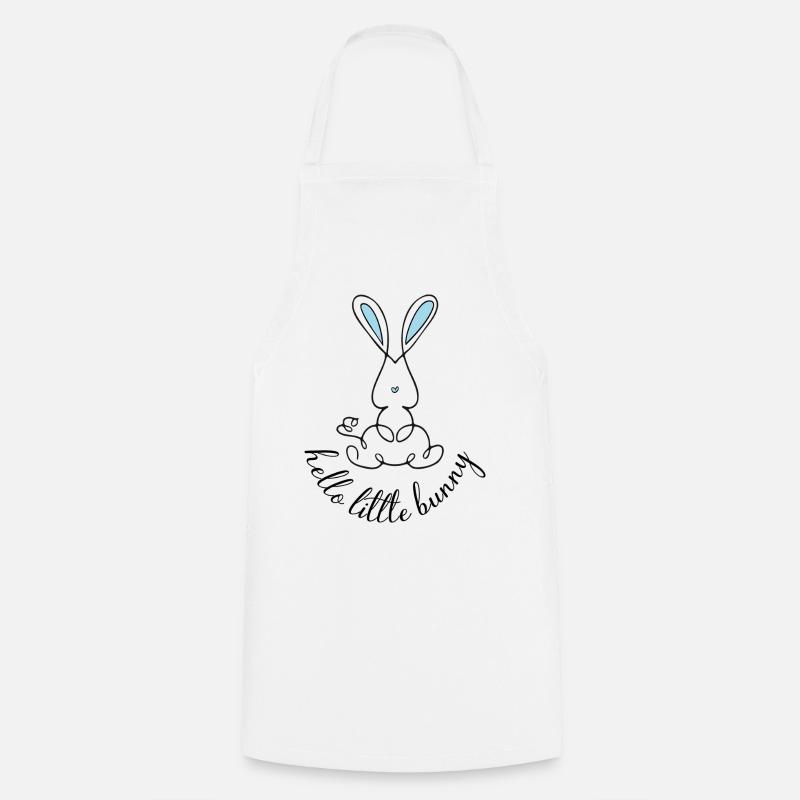 Petit Lapin Bleu - Tablier de cuisine - blanc