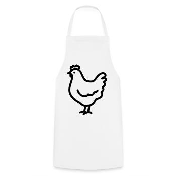 poulet - Tablier de cuisine - blanc - Devant - AI Model Male 185 dark (185cm)