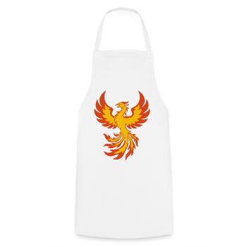 Phönix - Stärke Wiedergeburt Feuer Kraft - Kochschürze - Weiß - Vorne - AI Model Male 185 dark (185cm)